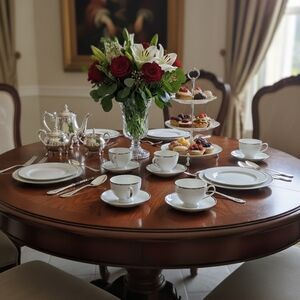 Wedgwood Elegant White and Silver‎ Teacup Set Of 7